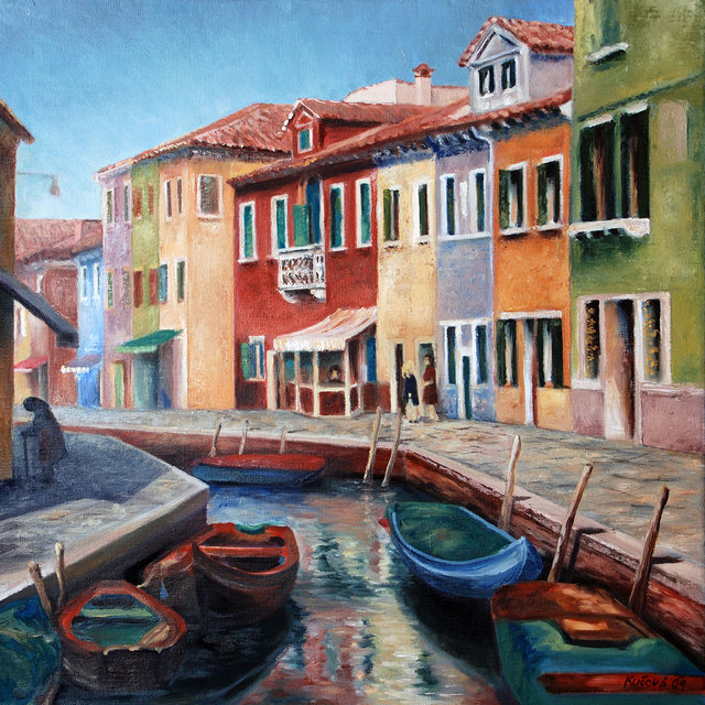 Benátky | Olej na plátně | 60x60 cm | 2009