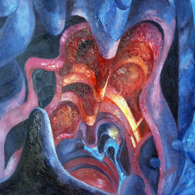 Modrý úsměv | Olej na plátně | 100x80 cm