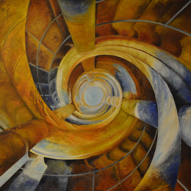 Schody | Olej na plátně | 100x100 cm | 2017