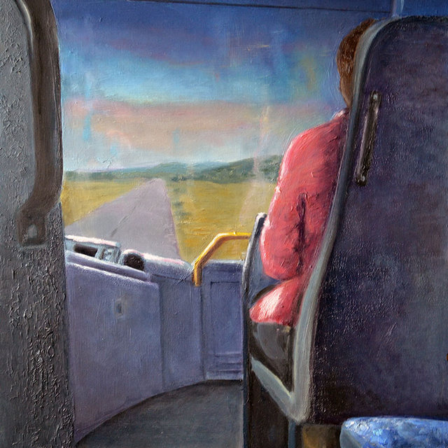 Cesta večer domů | Olej na sololitu | 50x70 cm | 2015