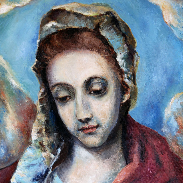 Madonna | Olej na sololitu | 42x58 cm | 2009