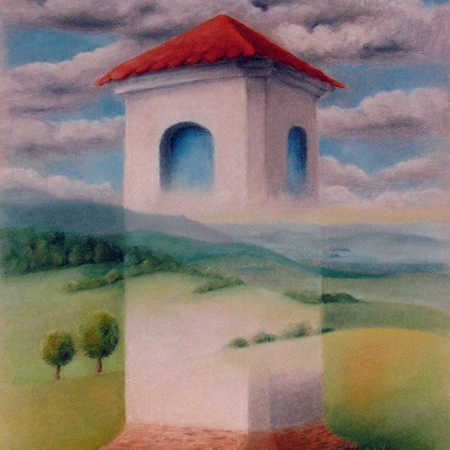 Kaplička | Pastel na papíře