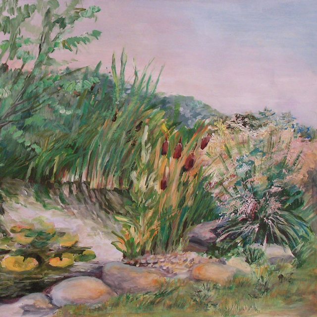 Rybník | Tempera na papíře