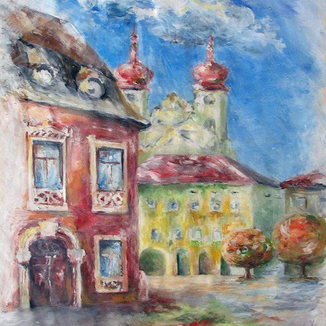 Šternberské náměstí (1) | Tempera na papíře