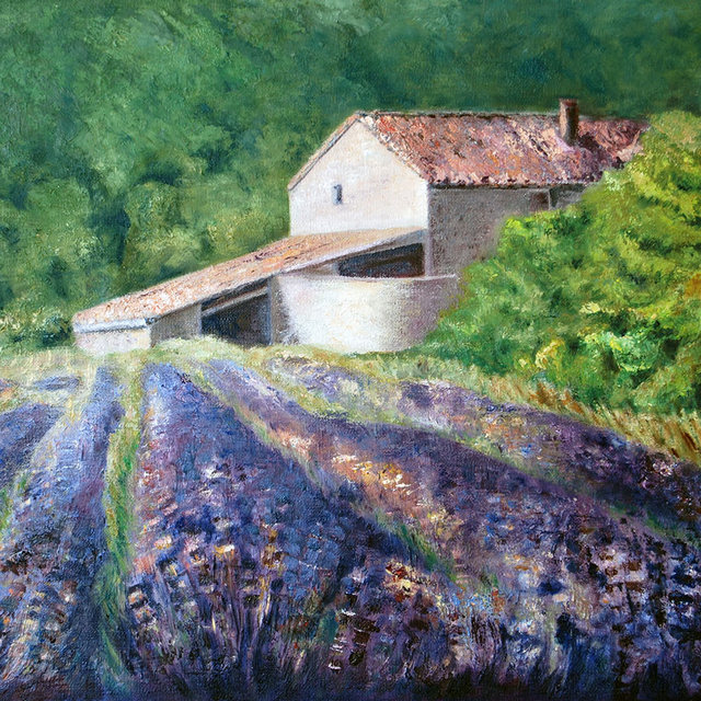 Levandulová pole | Olej na plátně | 70x50 cm